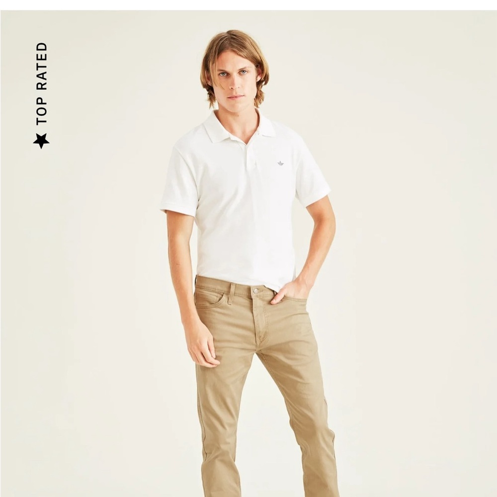 Dockers jean cut pants. Slim fit, khaki 32x30